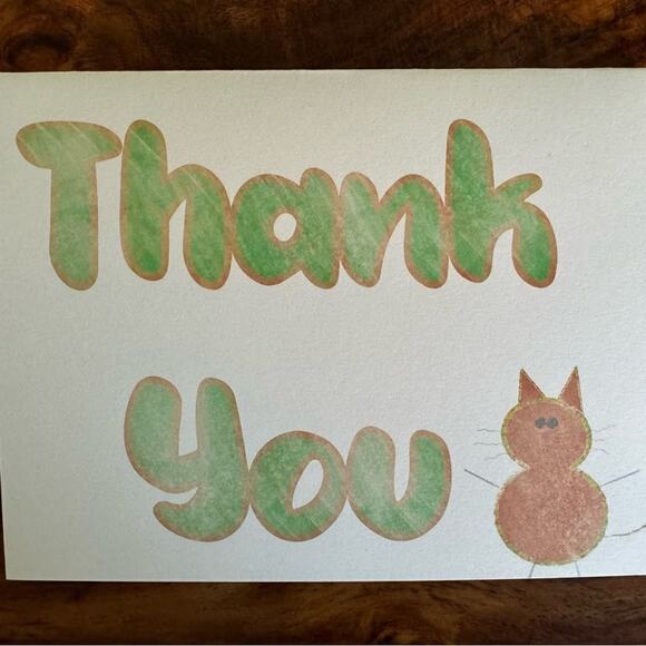 Thank You Cards Greeting Cards Blank Notes Gift for Cat Lover Friendship Cards - Picture 3 of 4